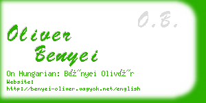 oliver benyei business card